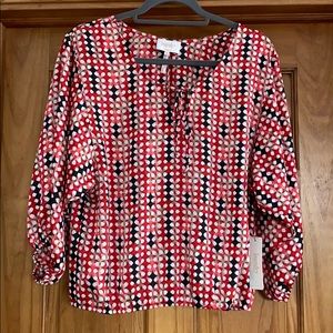 NWT red laundry blouse Size 4